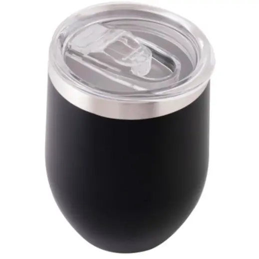 300ml Coffee & Wine Tumbler Black Top